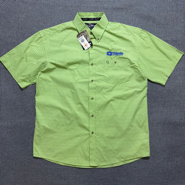 빈티지 Wrangular 체크 반팔 셔츠(kold_8457)