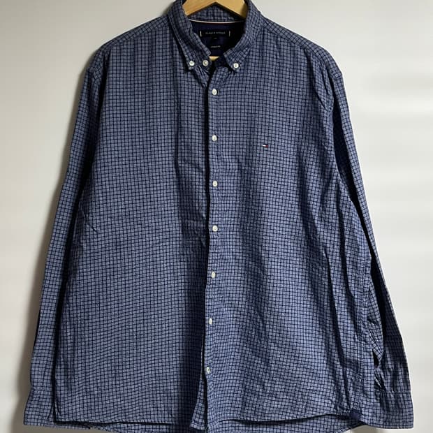 타미힐피거 오버핏 체크셔츠 남방 2XL