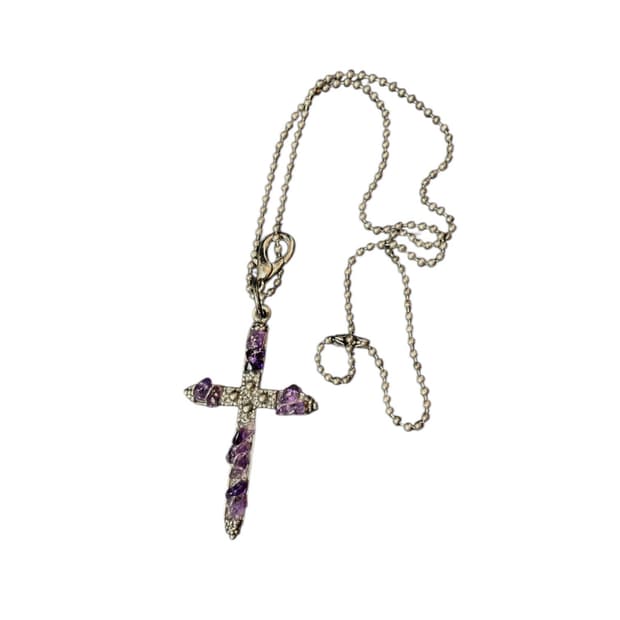 2000‘s Amethyst Cross Necklace 