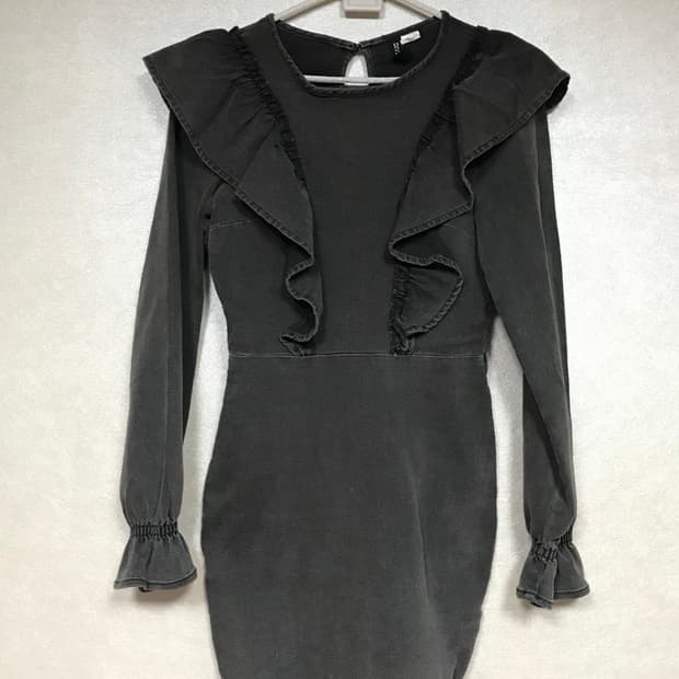 h&m 프릴 미니원피스