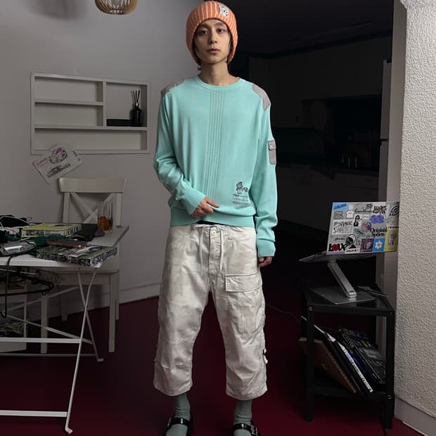 Ping 민트 디테일드 슬리브