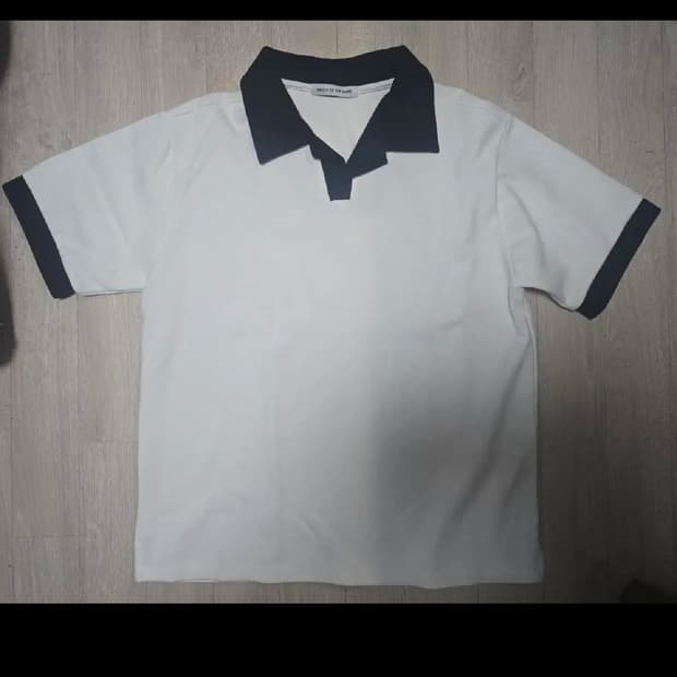 Free ) 카라 배색 티셔츠