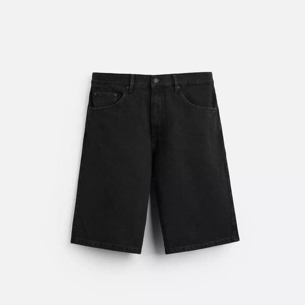 [36] 자라 블랙 데님 버뮤다 팬츠