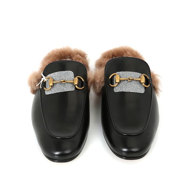 구찌 프린스타운 홀스빗 블로퍼 FUR 퍼뮬 베티스 구두 397647