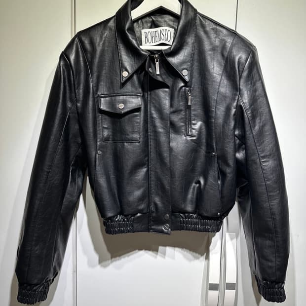 보헴서 블루종 레더자켓