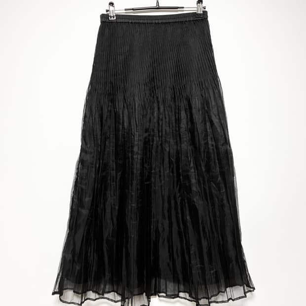 플리츠 롱 스커트