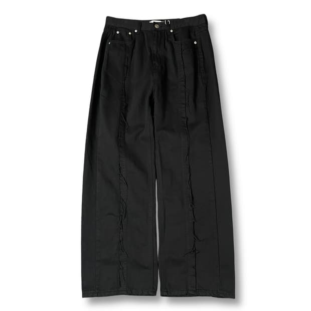 (32) 디벨롭 블랙 데미지 포인트 데님 팬츠 L