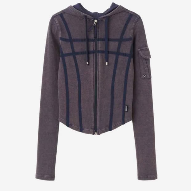 스컬프터 Washed Bondage Hoodie Washed Navy