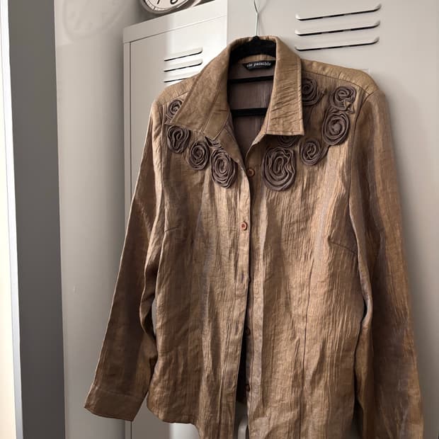 빈티지 장미 셔츠