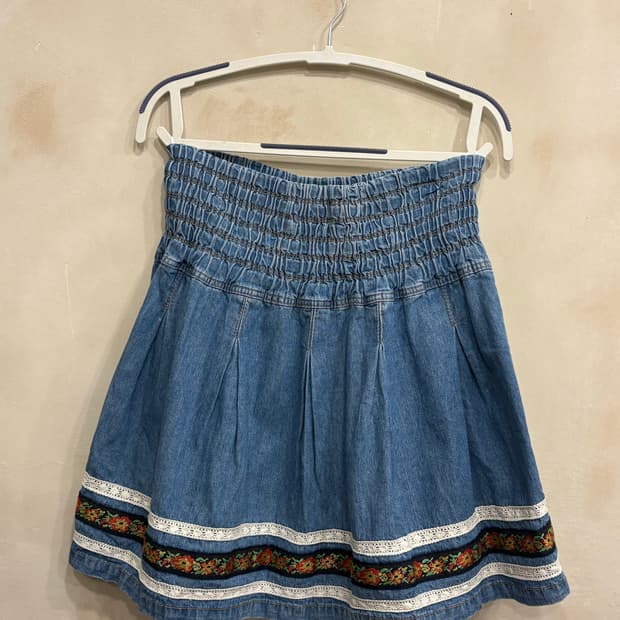 일본빈티지 자수 청치마