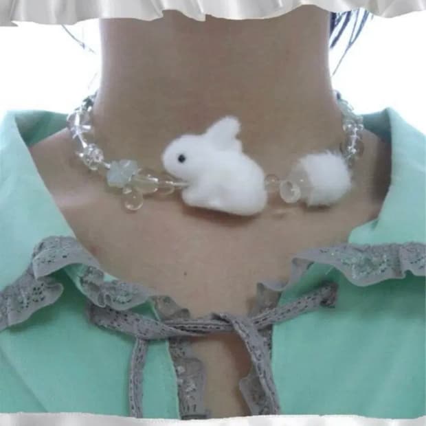사토미라디오 버니 펫 초커 토끼 목걸이 bunny pet choker