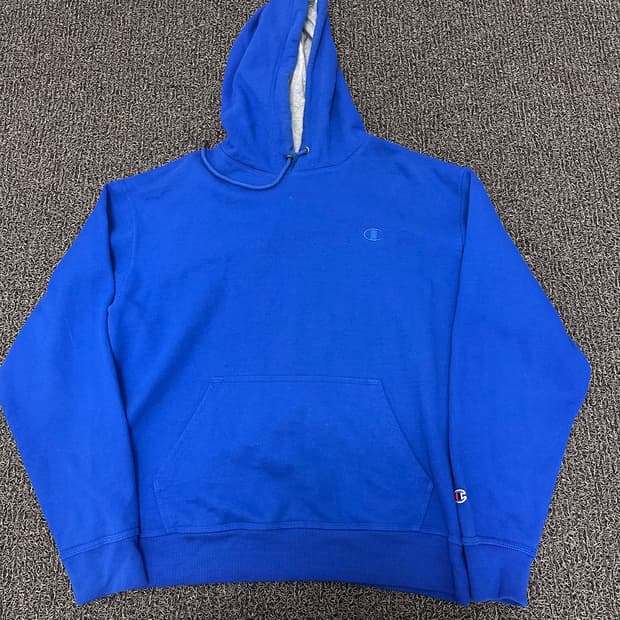 챔피온 기모 후드티 블루 2XL