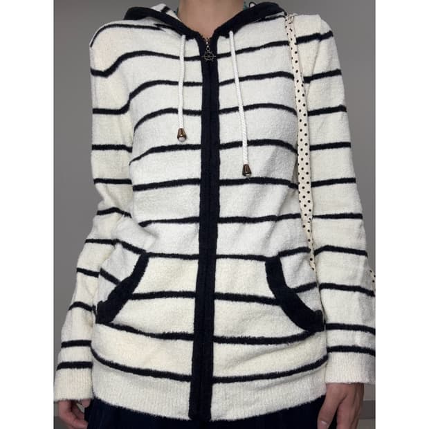 빈티지 후리스 후드집업