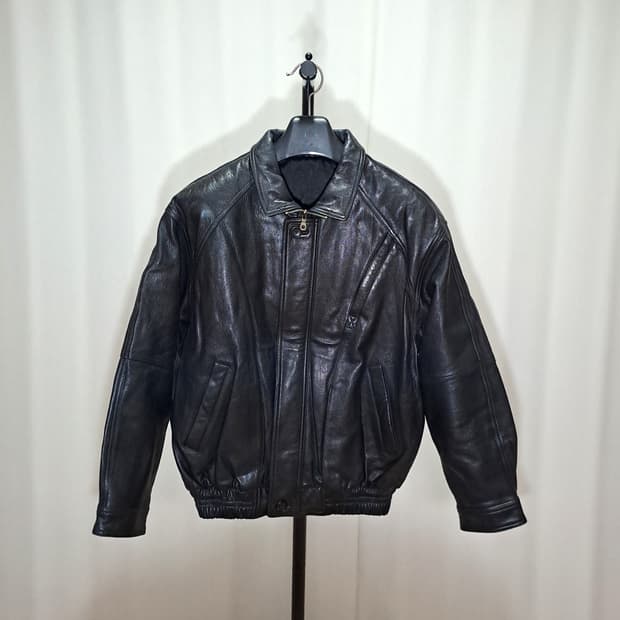 (택포) 레트로 스타일 가죽 봄버 100 B725