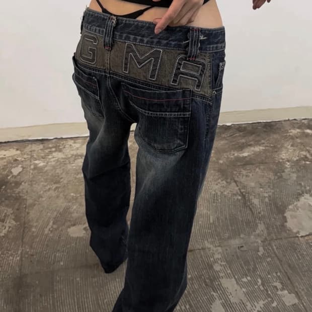 도그마엑스 바지 DGMA PATCHED SEMI BAGGY DENIM P