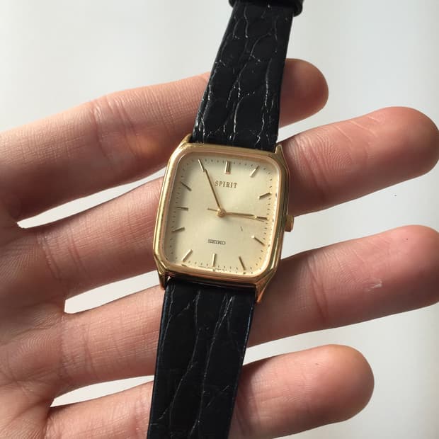 90s seiko spirit square gold