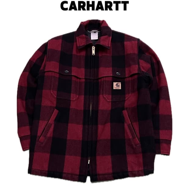 (L) 칼하트 버팔로 체크 울 워크 자켓
