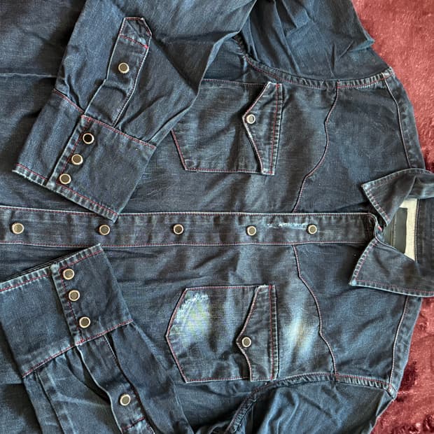 [M] 디젤 블랙 골드 웨스턴 데님 셔츠 자켓