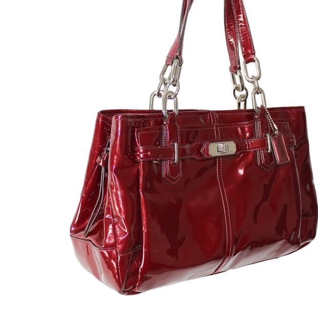 2000s COACH Y2K 페이던트 토트백