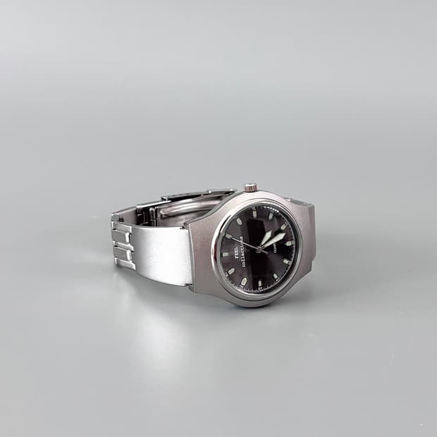 FEEL 실버 매트 블랙 다이얼 데드스탁 빈티지시계