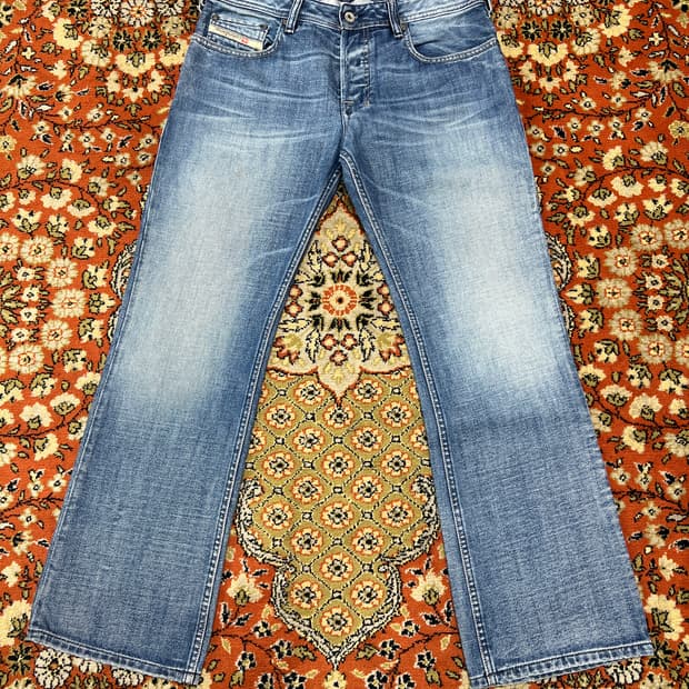 [32] 디젤 자티니 연청 부츠컷 플레어 데님 팬츠