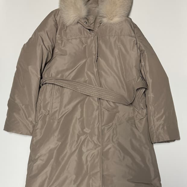 여성 주크 zooc 24년도 구스다운 폭스퍼 벨티드 패딩