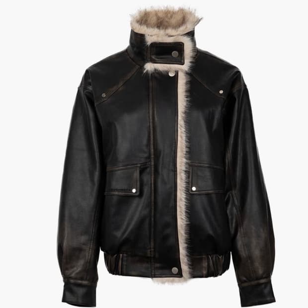 새상품 러프넥 무스탕 