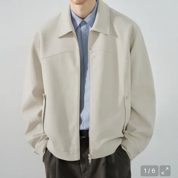 드로우핏 울 웨이브 라인 자켓