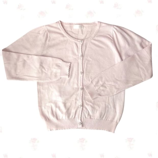 로디스폿 lodispotto 일본 빈티지 갸루 베이비 핑크 가디건