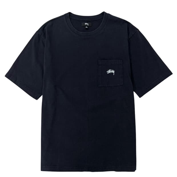 스투시 포켓 반팔 티셔츠 블랙 (XL)
