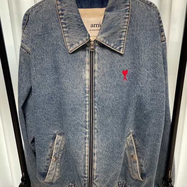 아미 워싱 청자켓 XL