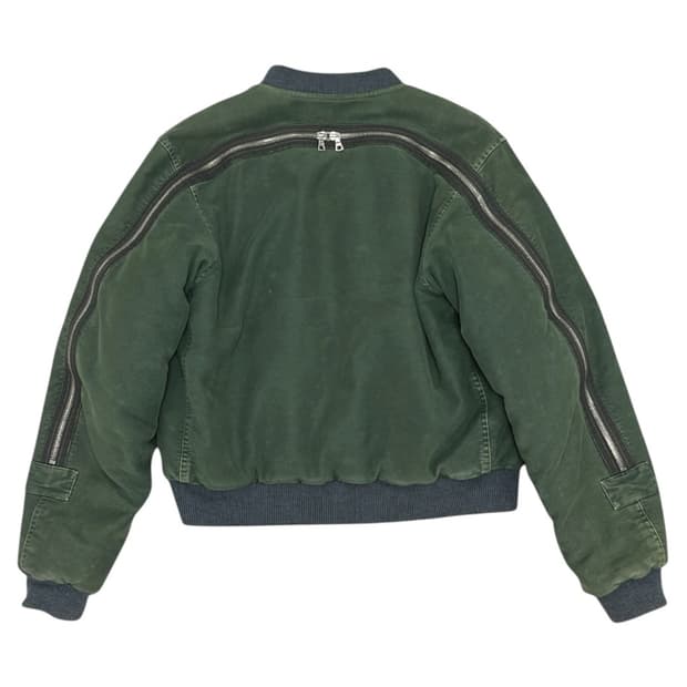 [M] 드리스반노튼 14AW 백지퍼 봄버 그린