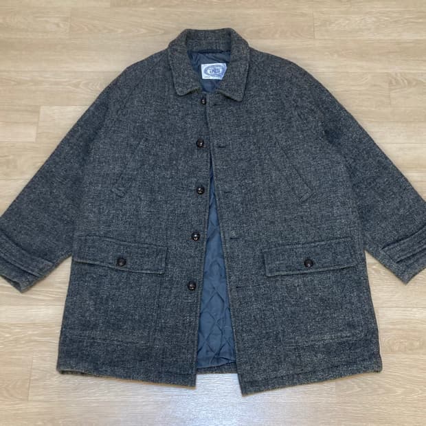 제이프레스 해리스트위드 하프 코트 100