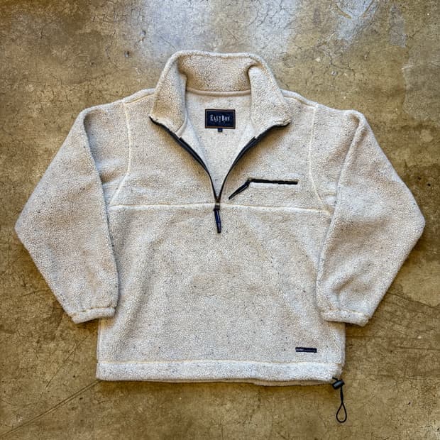 Eastboy 오트밀 플리스 하프 집업 풀오버