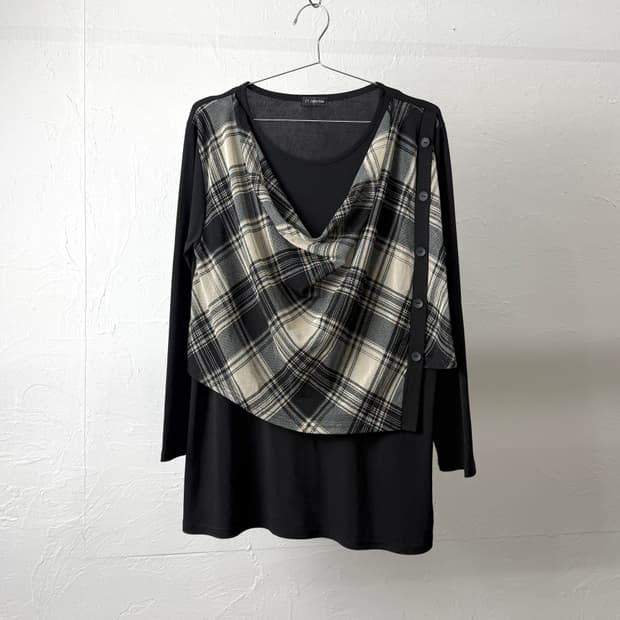 Ft.collection 드레이프 롱 슬리브