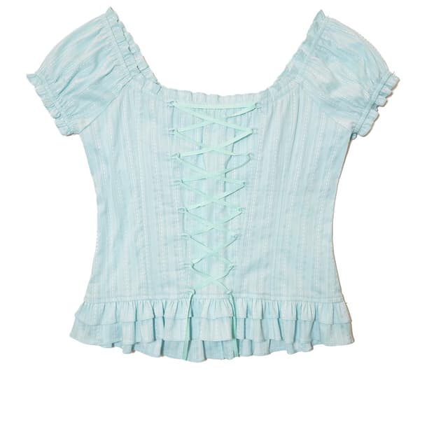 알크미Alcmy BABY DOLL CORSET BLOUSE_MINT ct