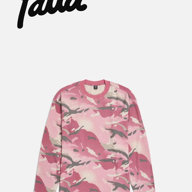 PATTA Pink Camo Waffle 파타 긴팔 와플티