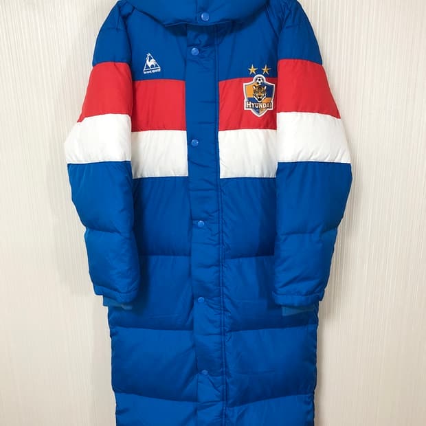 K리그 10-11 르꼬끄 울산현대축구단 덕다운 롱패딩/벤치코트 95