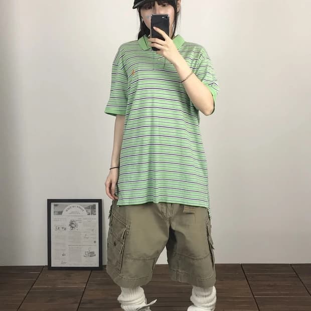 Polo Ralph Lauren Green Stripe Polo