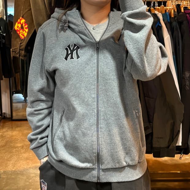 MLB 양키즈 그레이 후드집업