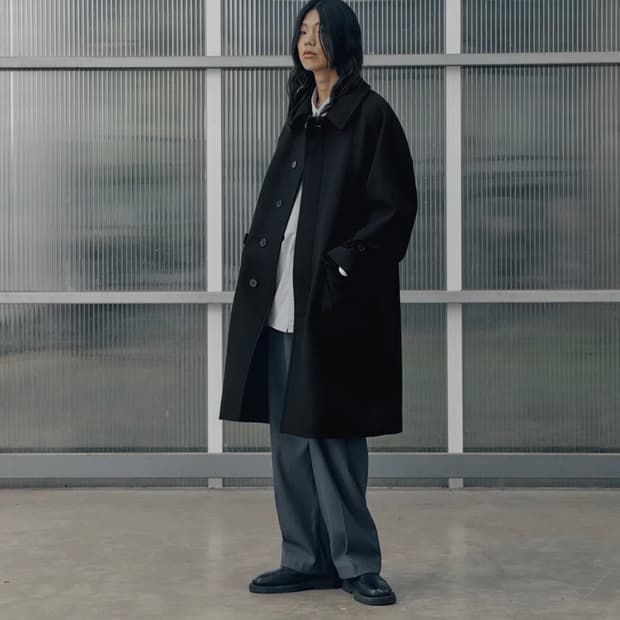 Voyager Balmacaan Coat (Black)