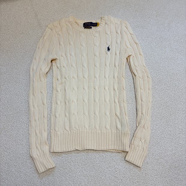 폴로 랄프로렌 케이블 니트 아이보리