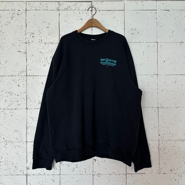 XL 스포티 앤 리치 맨투맨 블랙