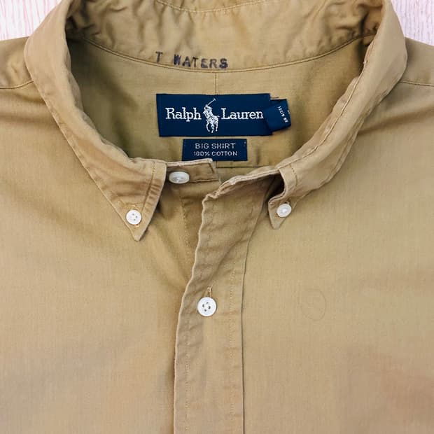 랄프로렌 빅셔츠 마일드 브라운 칼라