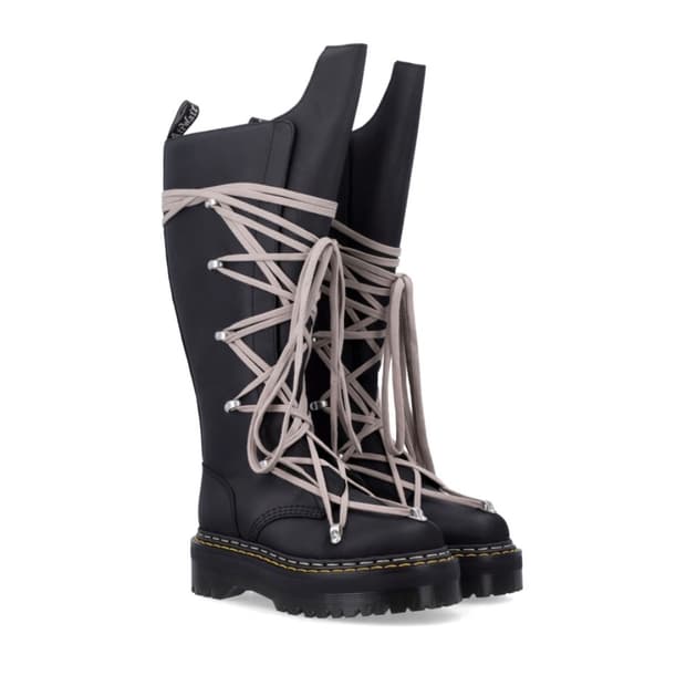 rick owens x dr martens lace up boots