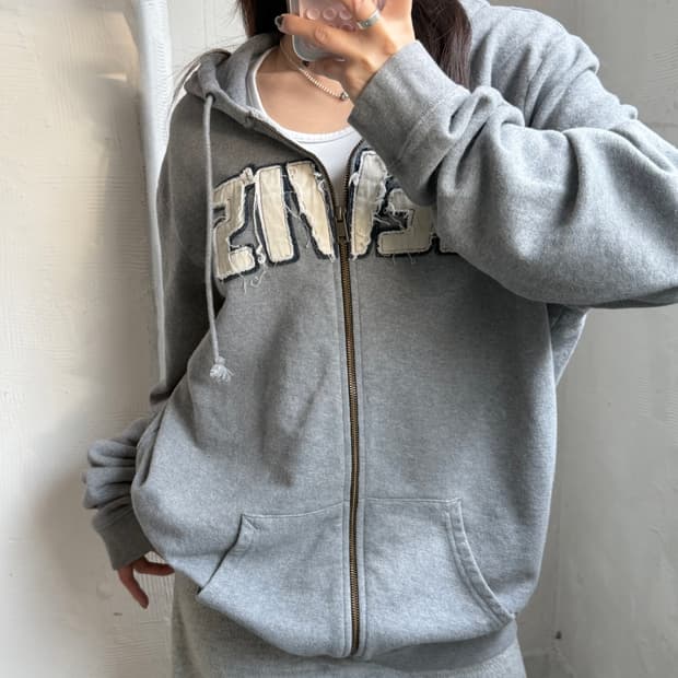 Levi’s 리바이스 그런지로고 그레이컬러 후드집업