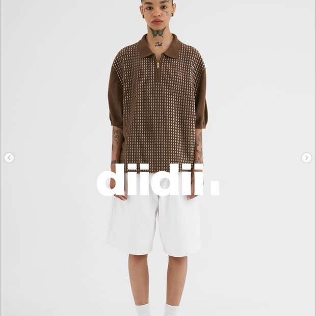 diidii 니트폴로 브라운 M사이즈