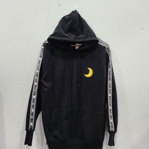 BRIGHT MOON 브리이트 문 검정색 후드티 남녀공용 100사이즈