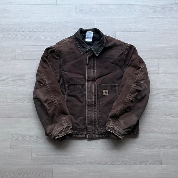 칼하트 J22 DKB 다크브라운 디트로이트 아크틱 자켓 빈티지