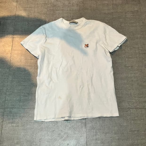 Maisonkisune 메종키츠네 폭스헤드 가슴로고 반팔티셔츠